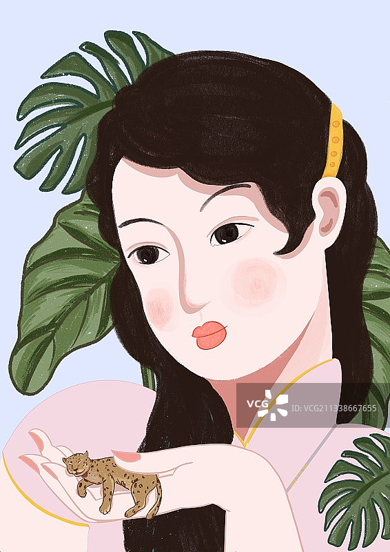 夏日豹子图片素材