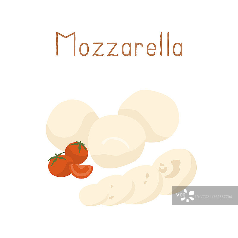 美味的意大利马苏里拉奶酪和樱桃图片素材