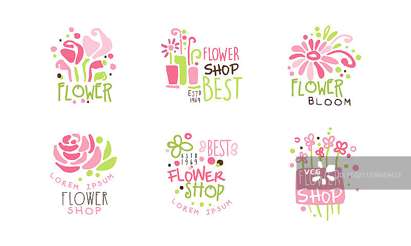 花店最佳标志模板图片素材