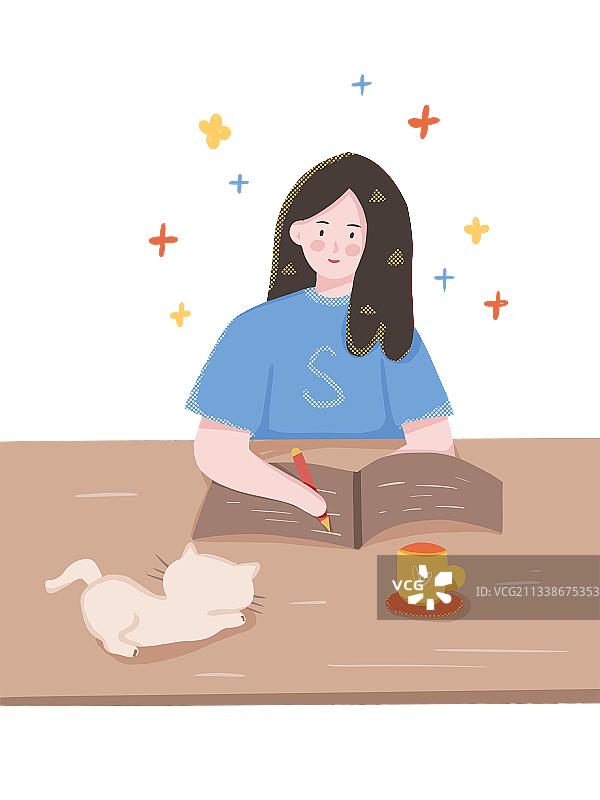 刻苦学习备考的学生图片素材