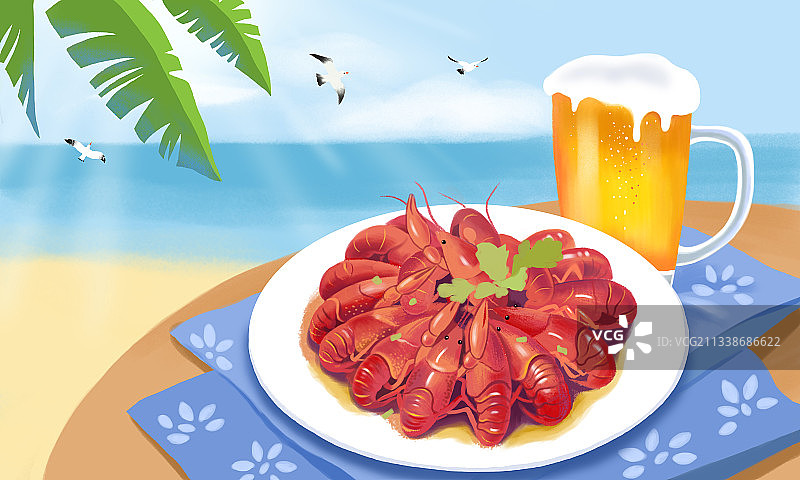《夏日小龙虾》图片素材