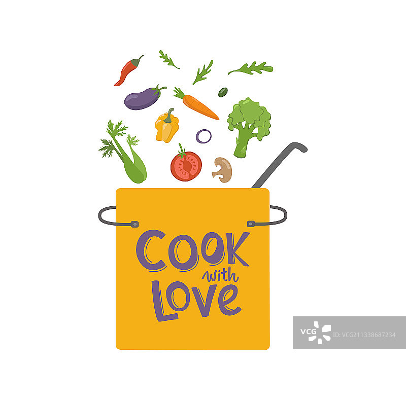 用爱烹饪蔬菜图片素材