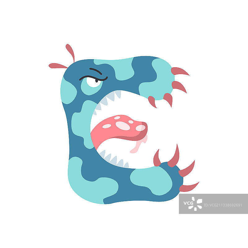 怪物字母符号E图片素材