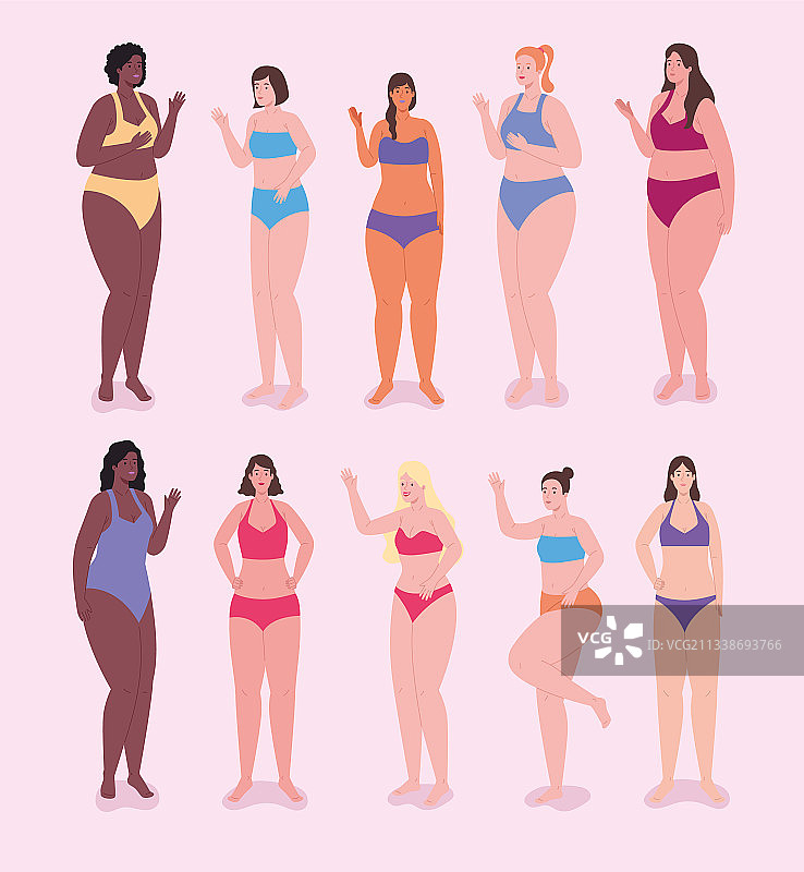 十位女性角色图片素材