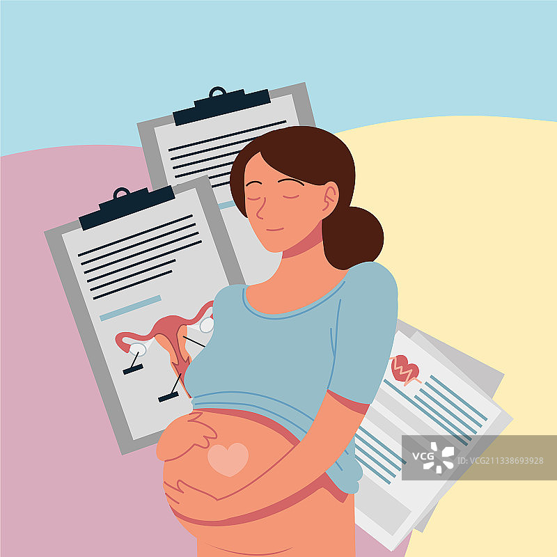 孕妇的医疗报告图片素材