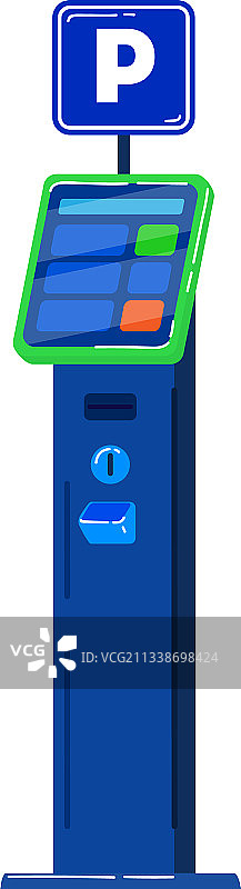 城市停车场自动售票机图片素材