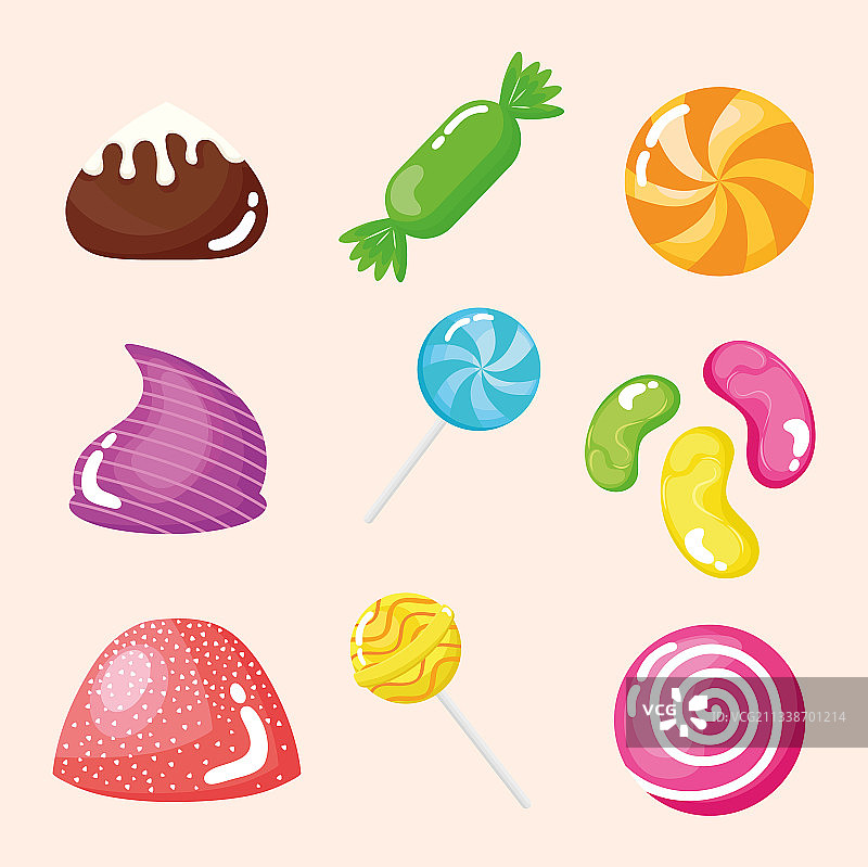 九颗糖果图片素材