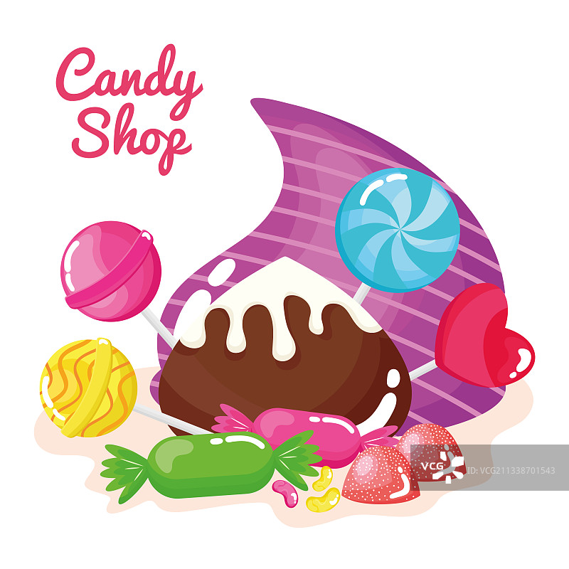 糖果与字母图片素材