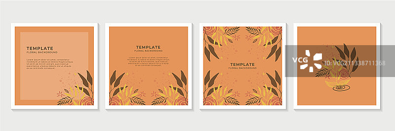 潮流花卉背景设计模板图片素材