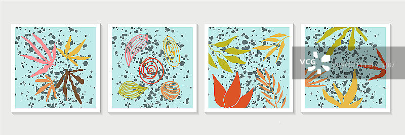 潮流花卉背景设计模板图片素材