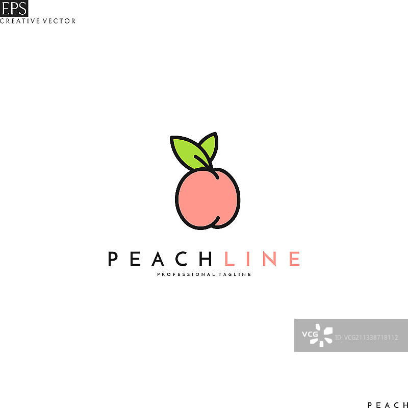 新鲜桃子标志图片素材