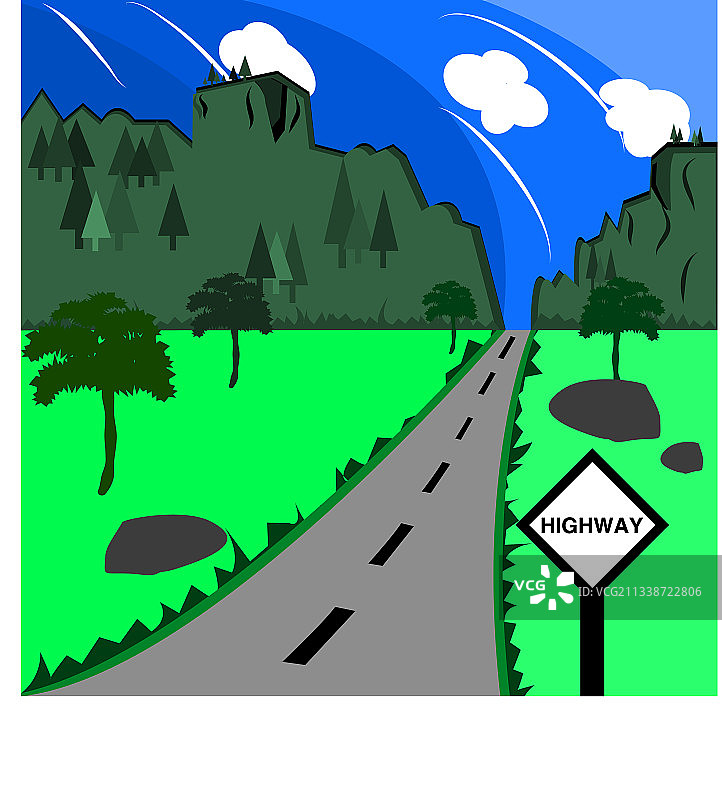 峡谷之间的高速公路图片素材