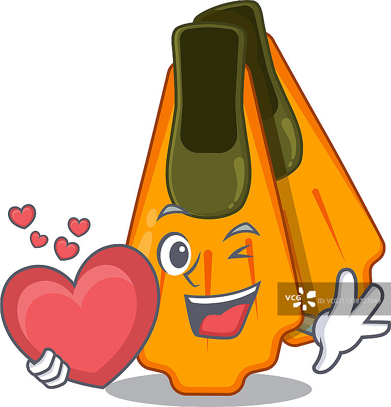 可爱的脚蹼卡通形象设计图片素材