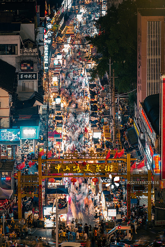 中山路夜市图片素材