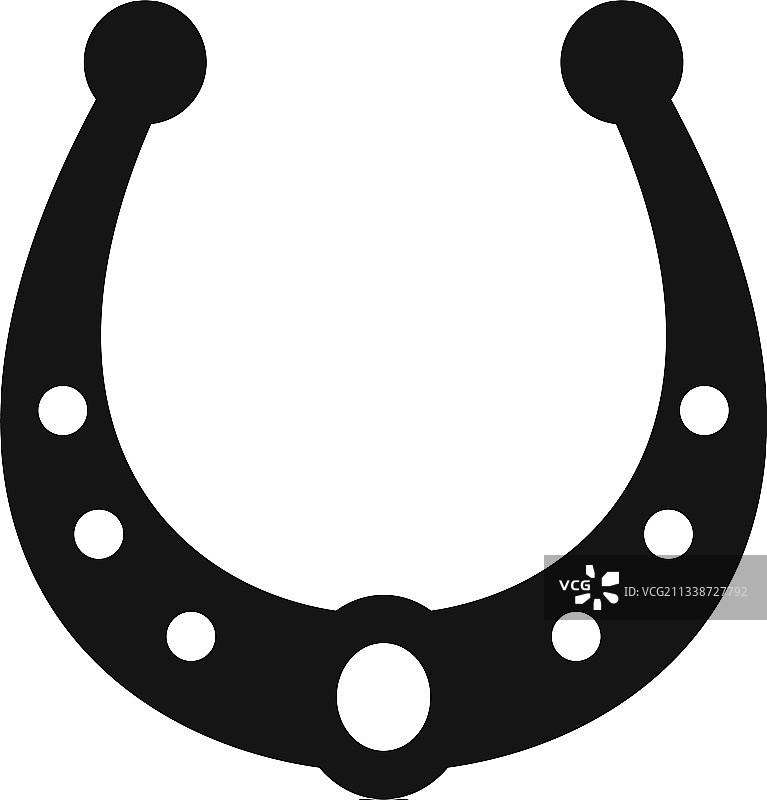 黑色马蹄铁简约图标图片素材