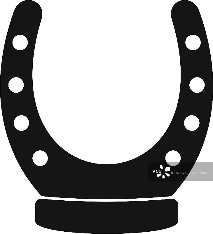 铁匠马蹄铁黑色简约图标图片素材