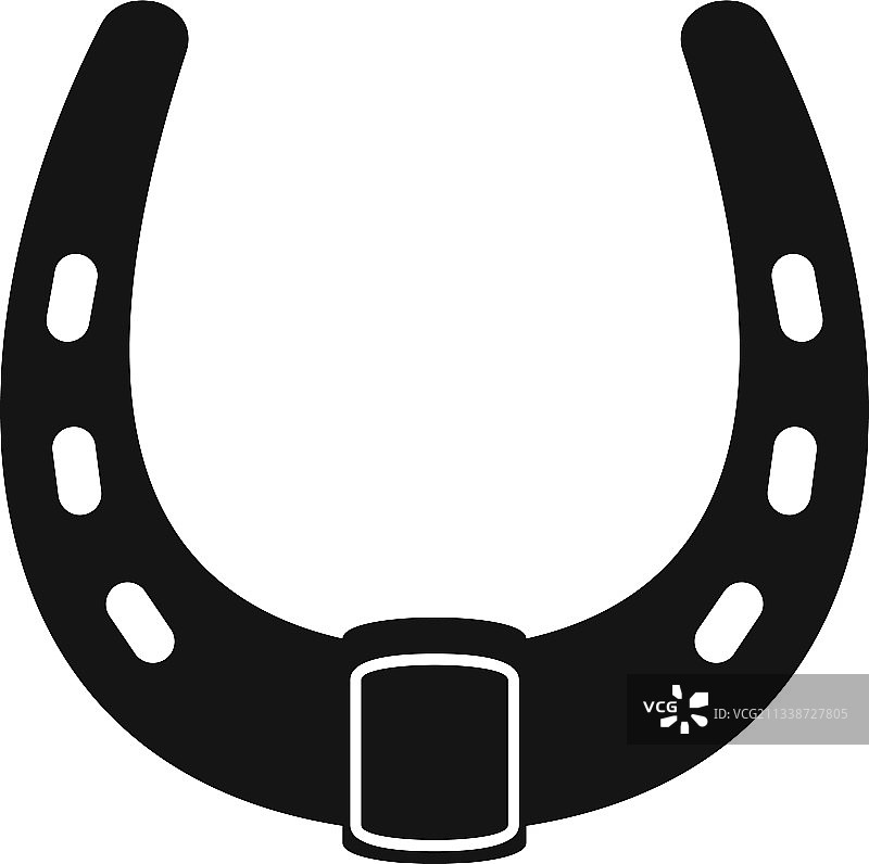 黑色大马蹄简约图标图片素材