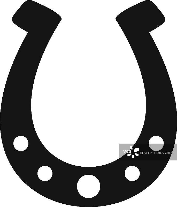 动物马蹄铁黑色简约图标图片素材