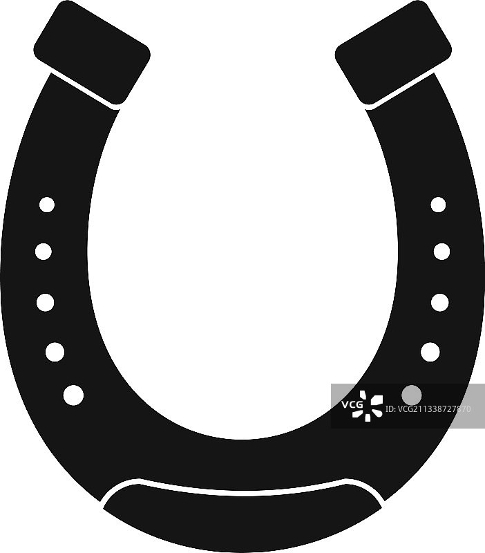 现代马蹄黑色简约图标图片素材