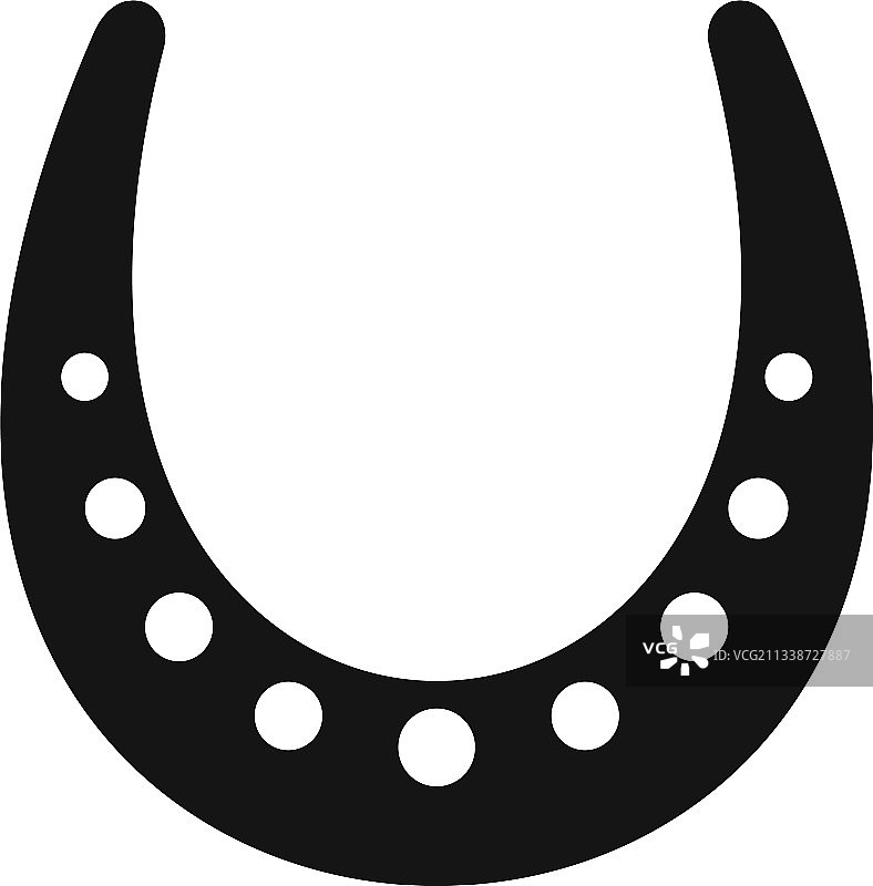 黑色马蹄铁简约图标绘画图片素材