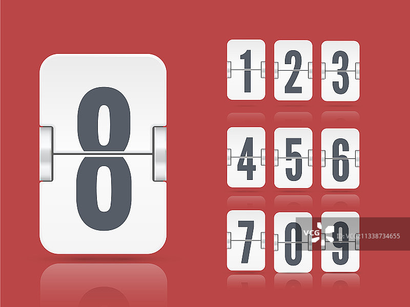 白色翻转计分板模板图片素材