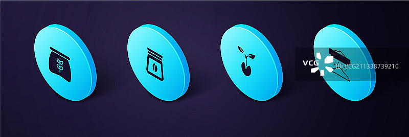 2.5D筛面粉,芽菜袋,咖啡图片素材