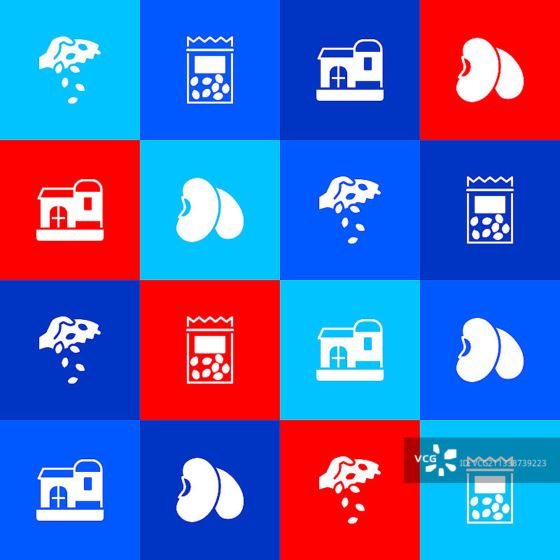 种子包、植物和农舍素材图片素材