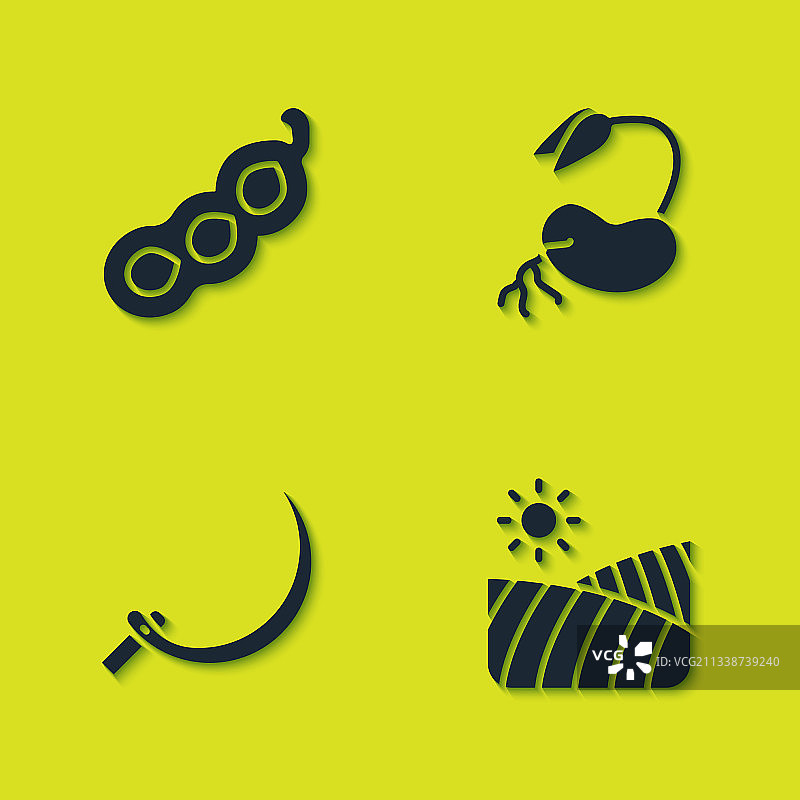 绿色豌豆农业麦田镰刀图片素材