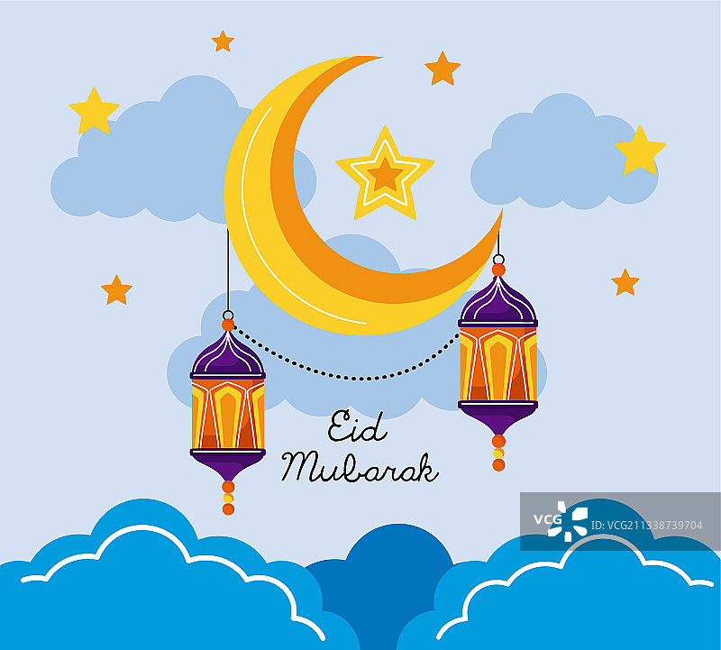 开斋节贺卡图片素材