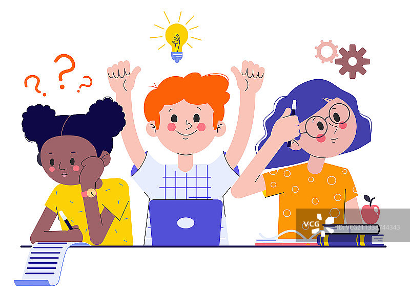 参加考试的男女同学图片素材