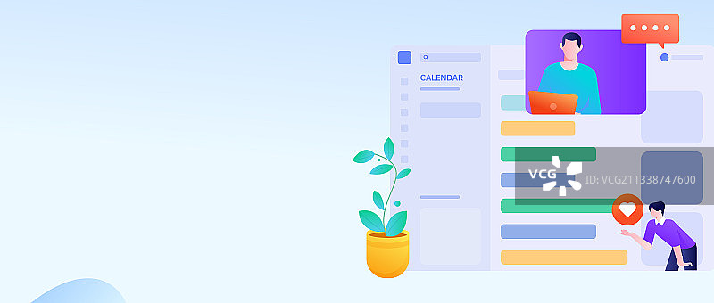 公众号首图封面人物扁平矢量概念运营插画图片素材