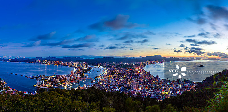 广东惠州双月湾日出图片素材