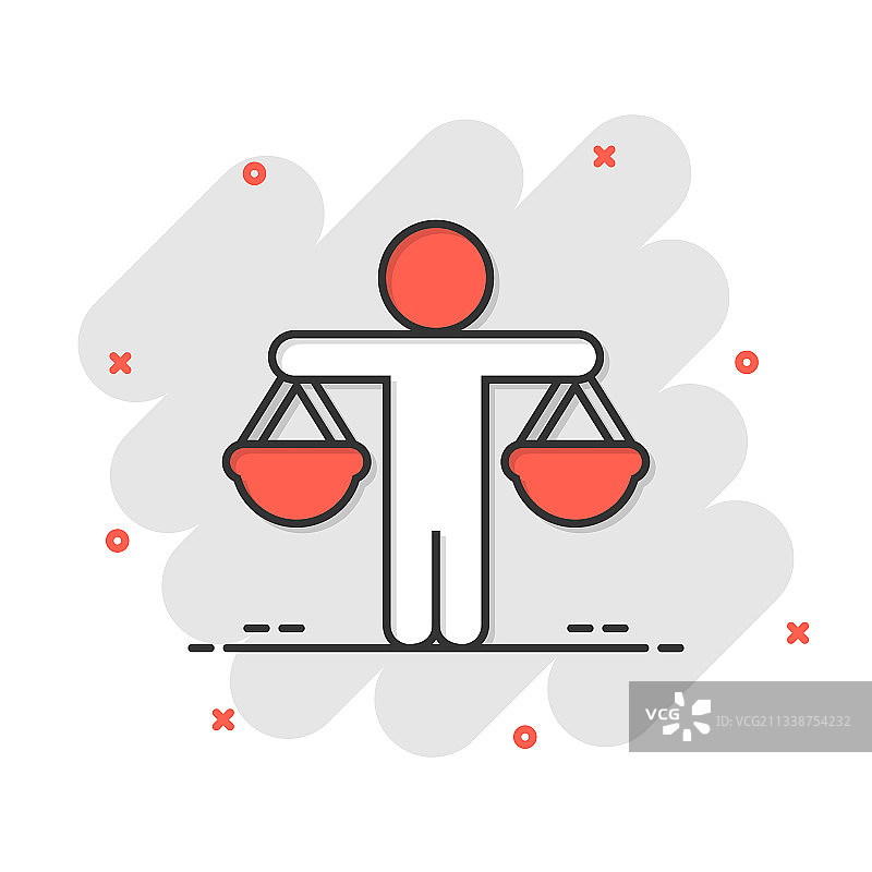 漫画风格的道德平衡图标图片素材