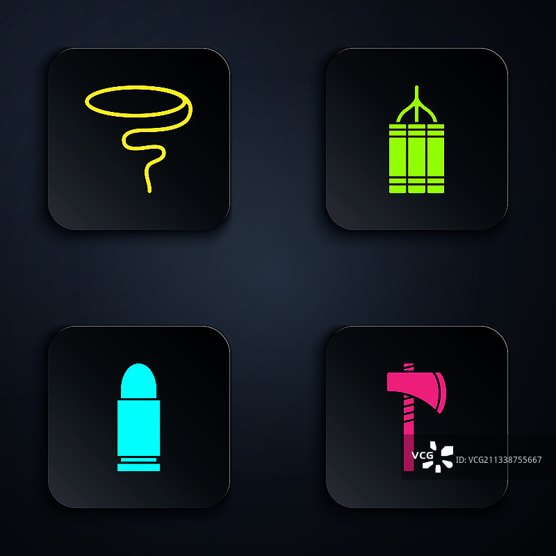 战斧套索子弹炸弹套装图片素材