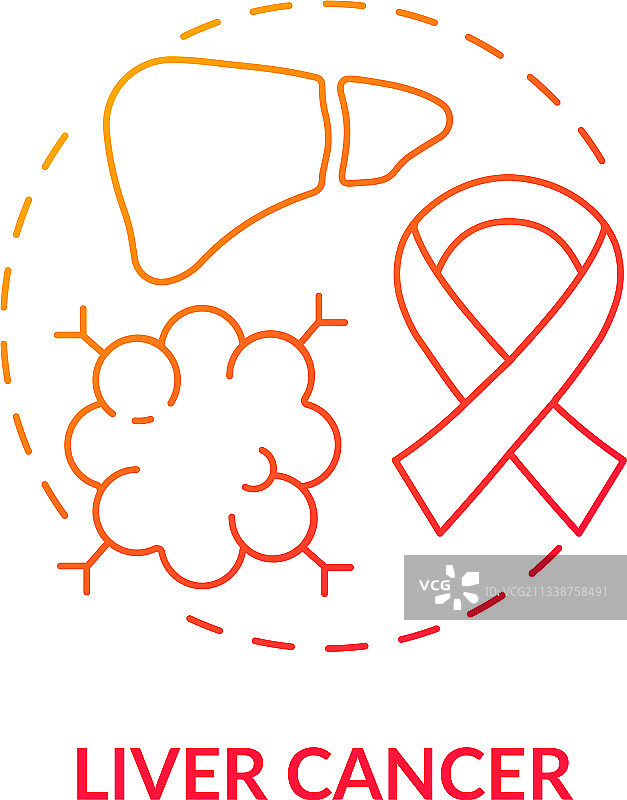 肝癌概念图标图片素材