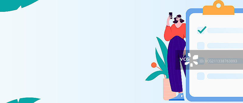 邀请好友进行问卷调查扁平矢量概念运营插画图片素材