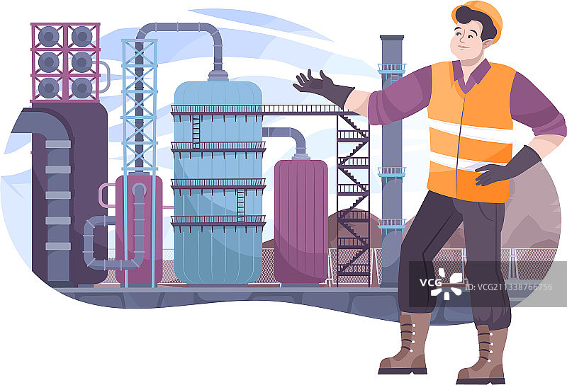 石油加工厂工业构成图片素材