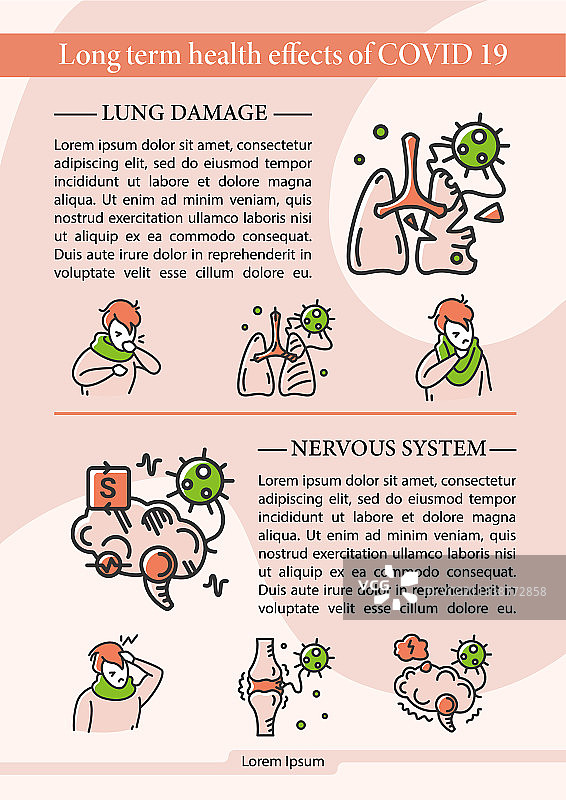 新冠病毒影响宣传单模板图片素材