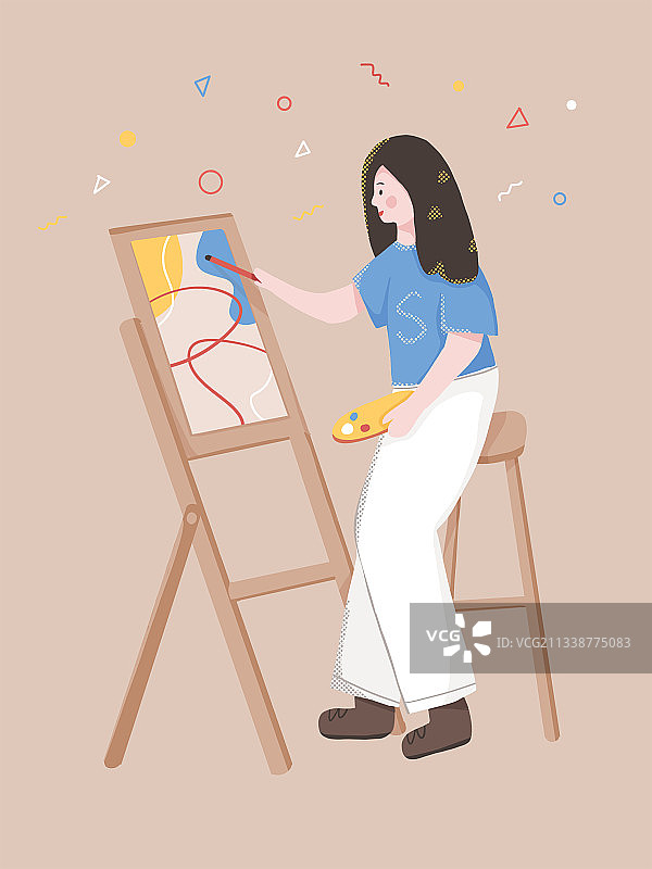 学生在画室里画画练习图片素材