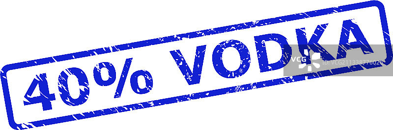含不洁纹理的40%伏特加印章图片素材