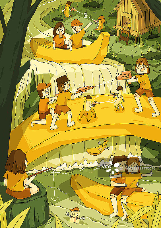 夏日水果系列之香蕉图片素材