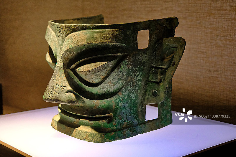 三星堆青铜头像面具图片素材