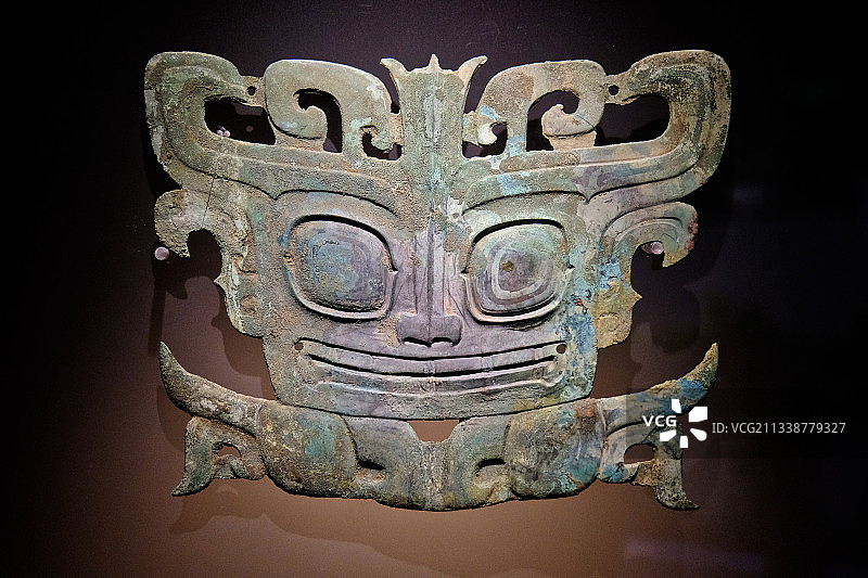 三星堆青铜头像面具图片素材