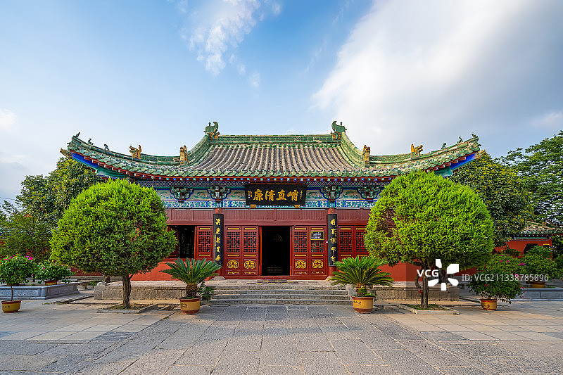 中国河南开封包公祠古建筑风光图片素材