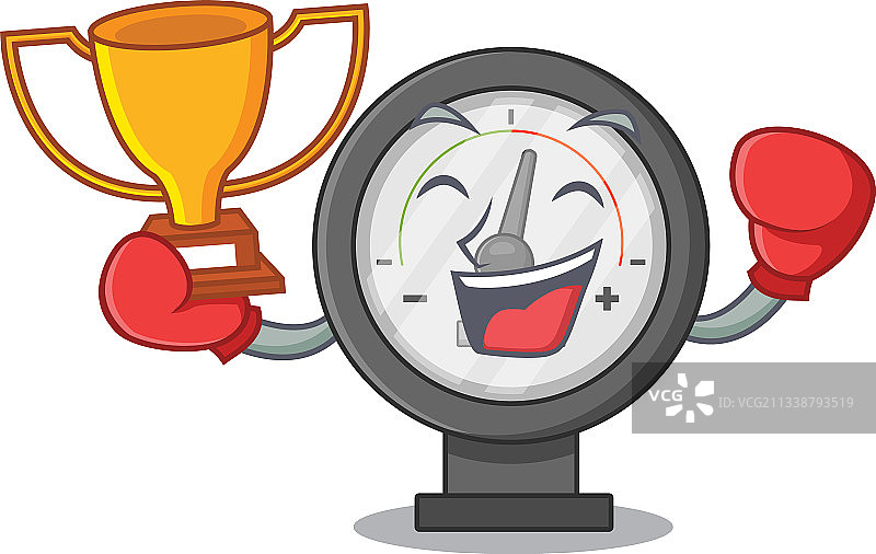精美的拳击获胜者压力表图片素材