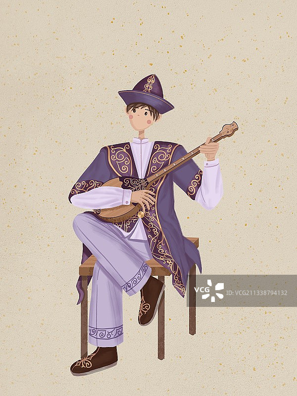 哈萨克族少年图片素材