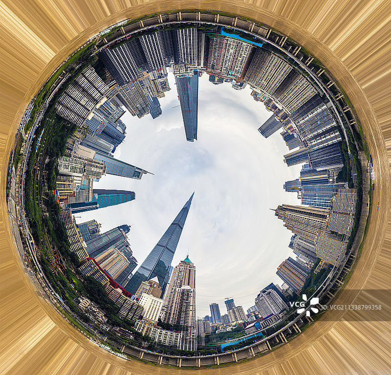 中国重庆的摩天大楼高耸入云图片素材