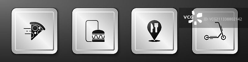 在线订购披萨外卖咖啡套餐图片素材