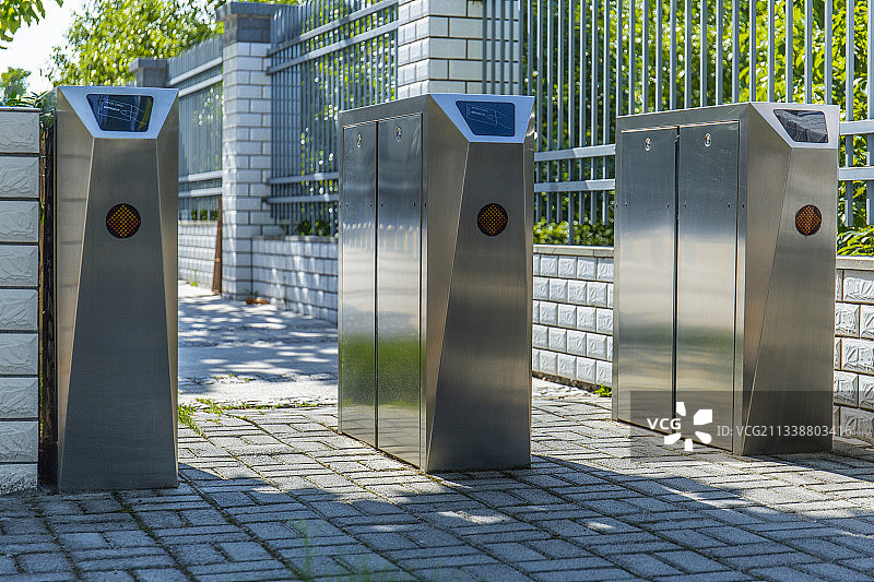 大学校园的门禁装置图片素材