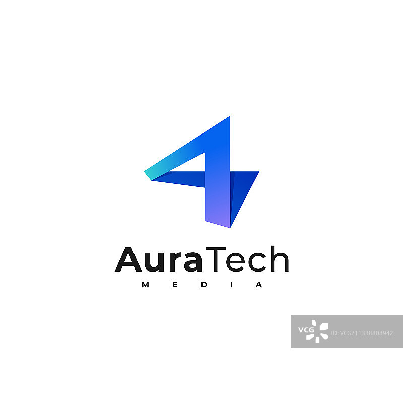 字母渐变彩色风格logo图片素材